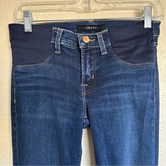 J Brand Mama J Rail FLEETING Denim Dark Wash Maternity Side Panel Jeans Size 25 - Picture 4 of 15